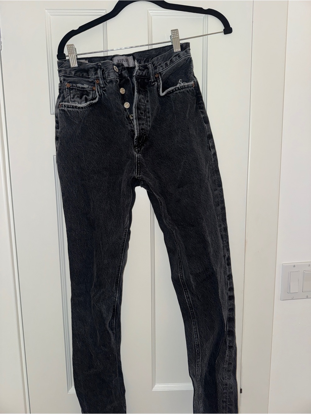 Agolde High-Rise Washed black Jeans
